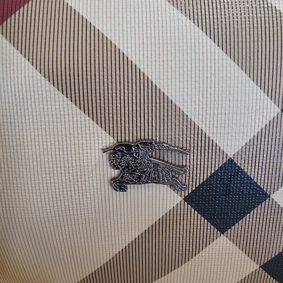 Burberry Beige and Yellow Plaid Satchel - Picture 8 of 9